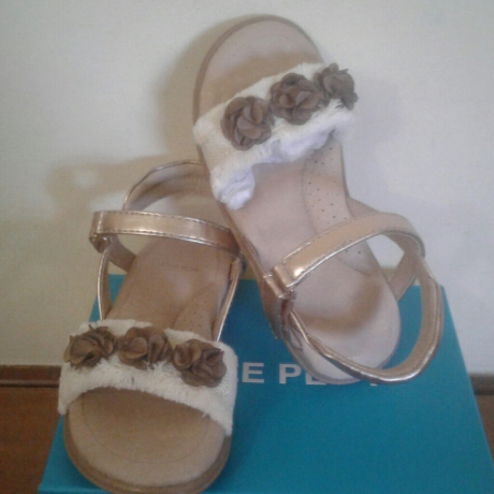 Rose Gold and Flower Sandals by sole play